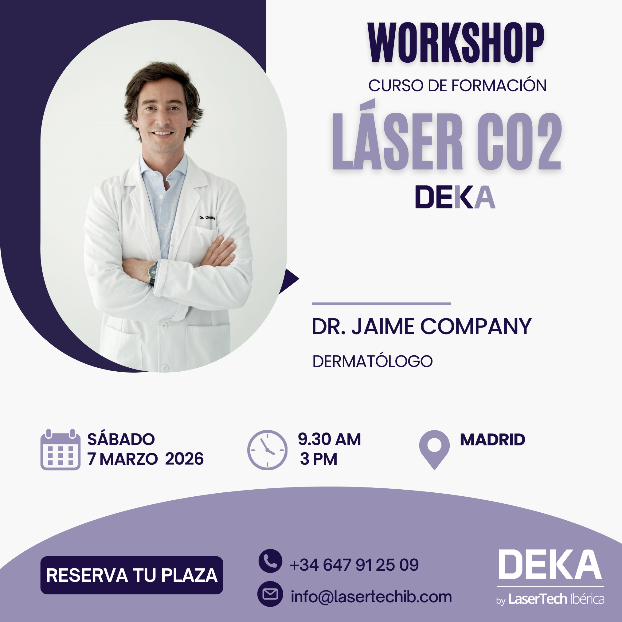 curso laser co2 Madrid Dr. Jaime Company - DEKA